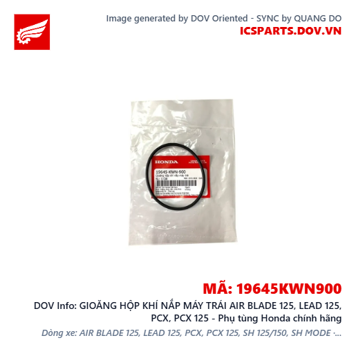 GIOĂNG HỘP KHÍ NẮP MÁY TRÁI AIR BLADE 125, LEAD 125, PCX, PCX 125 - Phụ tùng Honda chính hãng