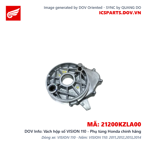 Vách hộp số VISION 110 - Phụ tùng Honda chính hãng