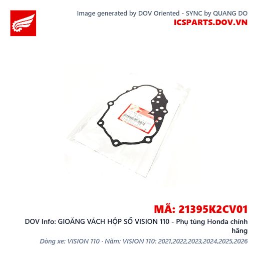 GIOĂNG VÁCH HỘP SỐ VISION 110 - Phụ tùng Honda chính hãng