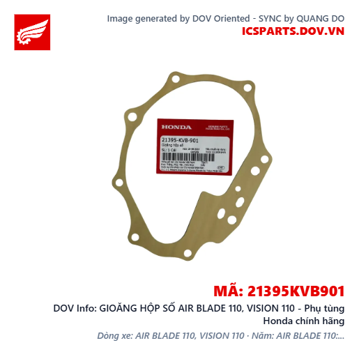 GIOĂNG HỘP SỐ AIR BLADE 110, VISION 110 - Phụ tùng Honda chính hãng