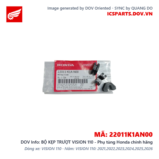 BỘ KẸP TRƯỢT VISION 110 - Phụ tùng Honda chính hãng