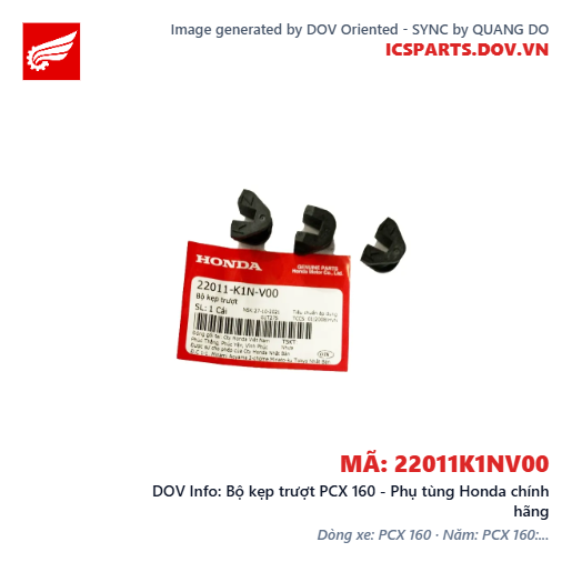 Bộ kẹp trượt PCX 160 - Phụ tùng Honda chính hãng