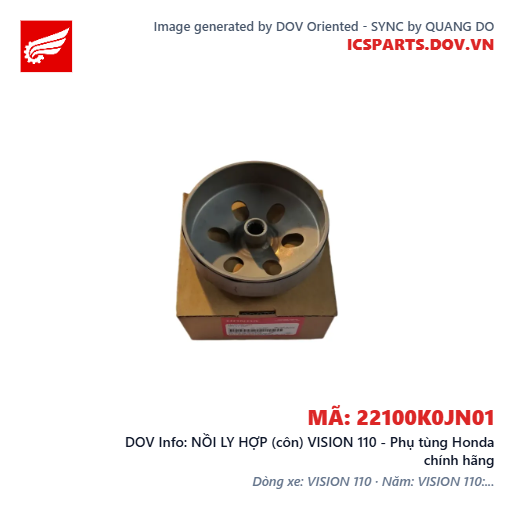NỒI LY HỢP (côn) VISION 110 - Phụ tùng Honda chính hãng