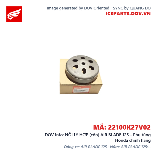 NỒI LY HỢP (côn) AIR BLADE 125 - Phụ tùng Honda chính hãng