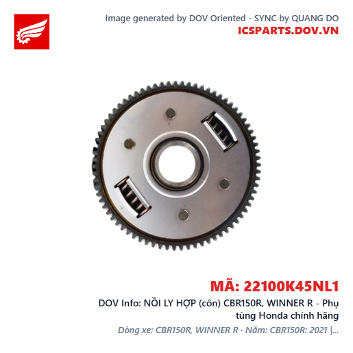 NỒI LY HỢP (côn) CBR150R, WINNER R - Phụ tùng Honda chính hãng