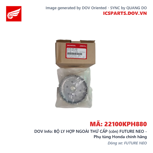 BỘ LY HỢP NGOÀI THỨ CẤP (côn) FUTURE NEO - Phụ tùng Honda chính hãng