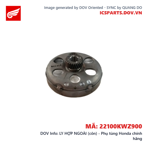 LY HỢP NGOÀI (côn) - Phụ tùng Honda chính hãng