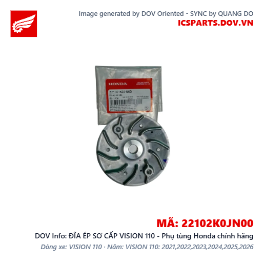 ĐĨA ÉP SƠ CẤP VISION 110 - Phụ tùng Honda chính hãng