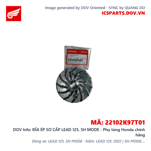 ĐĨA ÉP SƠ CẤP LEAD 125, SH MODE - Phụ tùng Honda chính hãng