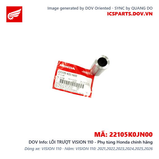 LÕI TRƯỢT VISION 110 - Phụ tùng Honda chính hãng