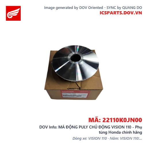 MÁ ĐỘNG PULY CHỦ ĐỘNG VISION 110 - Phụ tùng Honda chính hãng