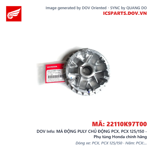MÁ ĐỘNG PULY CHỦ ĐỘNG PCX, PCX 125/150 - Phụ tùng Honda chính hãng