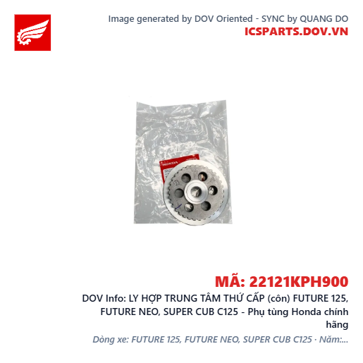 LY HỢP TRUNG TÂM THỨ CẤP (côn) FUTURE 125, FUTURE NEO, SUPER CUB C125 - Phụ tùng Honda chính hãng