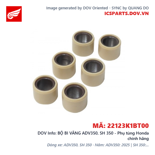 BỘ BI VĂNG ADV350, SH 350 - Phụ tùng Honda chính hãng
