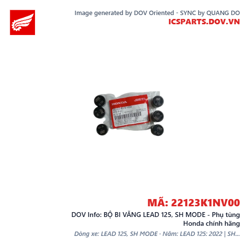 BỘ BI VĂNG LEAD 125, SH MODE - Phụ tùng Honda chính hãng
