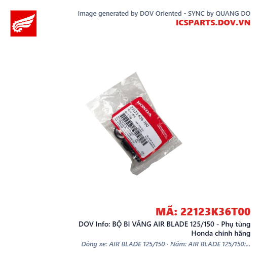 BỘ BI VĂNG AIR BLADE 125/150 - Phụ tùng Honda chính hãng