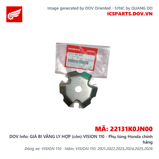 GIÁ BI VĂNG LY HỢP (côn) VISION 110 - Phụ tùng Honda chính hãng