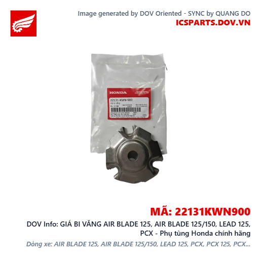 GIÁ BI VĂNG AIR BLADE 125, AIR BLADE 125/150, LEAD 125, PCX - Phụ tùng Honda chính hãng