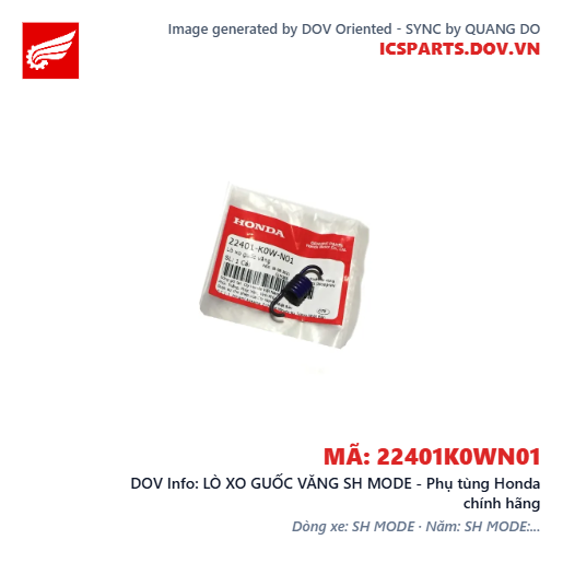 LÒ XO GUỐC VĂNG SH MODE - Phụ tùng Honda chính hãng