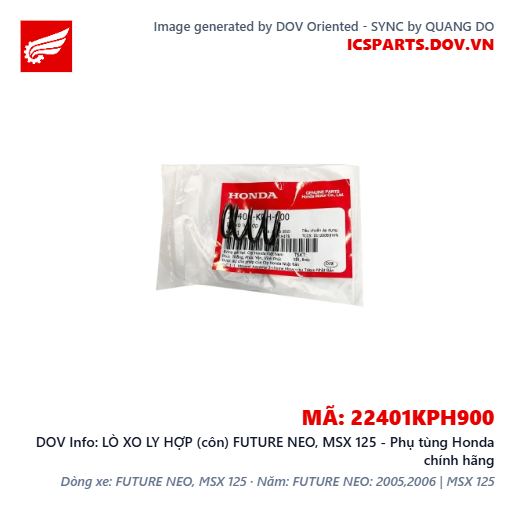 LÒ XO LY HỢP (côn) FUTURE NEO, MSX 125 - Phụ tùng Honda chính hãng