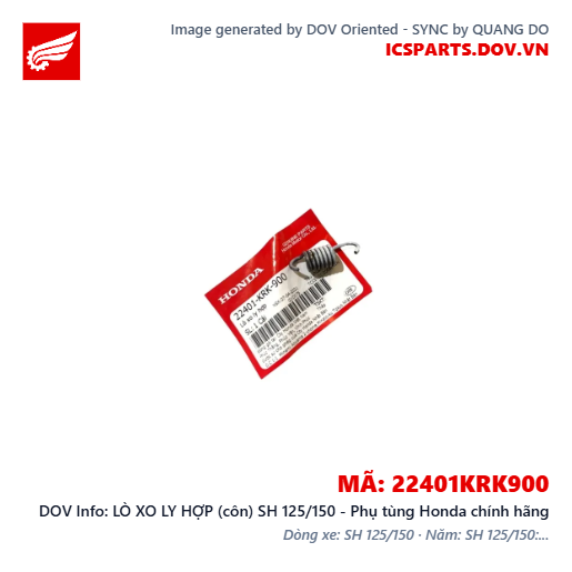 LÒ XO LY HỢP (côn) SH 125/150 - Phụ tùng Honda chính hãng