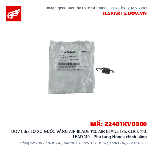 LÒ XO GUỐC VĂNG AIR BLADE 110, AIR BLADE 125, CLICK 110, LEAD 110 - Phụ tùng Honda chính hãng