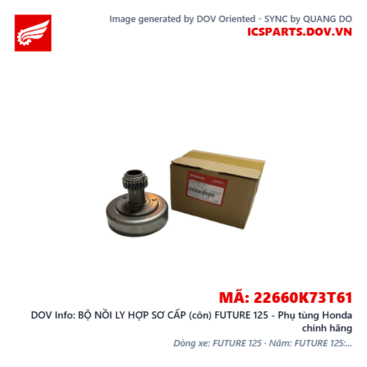 BỘ NỒI LY HỢP SƠ CẤP (côn) FUTURE 125 - Phụ tùng Honda chính hãng