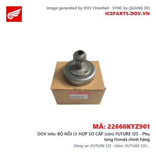 BỘ NỒI LY HỢP SƠ CẤP (côn) FUTURE 125 - Phụ tùng Honda chính hãng