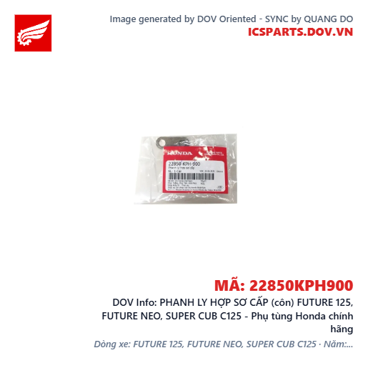 PHANH LY HỢP SƠ CẤP (côn) FUTURE 125, FUTURE NEO, SUPER CUB C125 - Phụ tùng Honda chính hãng