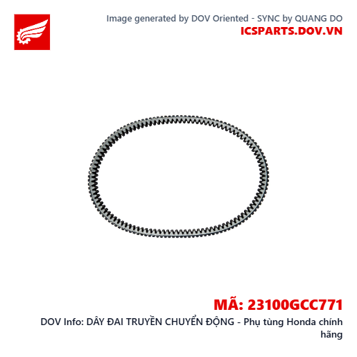 DÂY ĐAI TRUYỀN CHUYỂN ĐỘNG - Phụ tùng Honda chính hãng