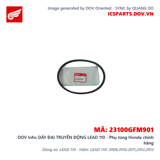 DÂY ĐAI TRUYỀN ĐỘNG LEAD 110 - Phụ tùng Honda chính hãng