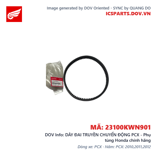 DÂY ĐAI TRUYỀN CHUYỂN ĐỘNG PCX - Phụ tùng Honda chính hãng