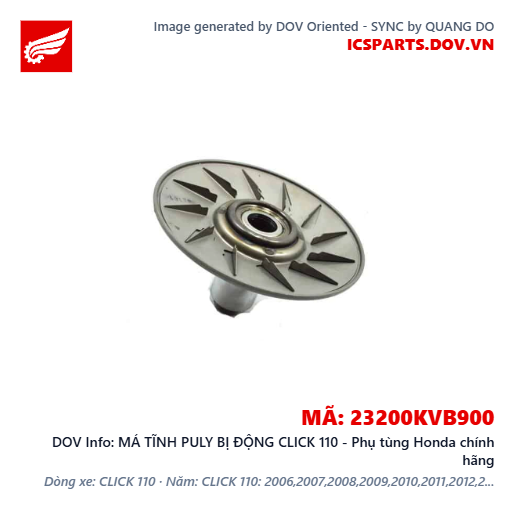 MÁ TĨNH PULY BỊ ĐỘNG CLICK 110 - Phụ tùng Honda chính hãng
