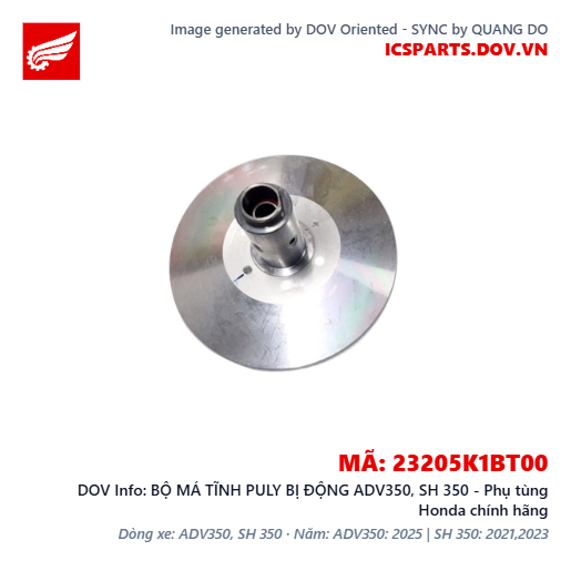 BỘ MÁ TĨNH PULY BỊ ĐỘNG ADV350, SH 350 - Phụ tùng Honda chính hãng