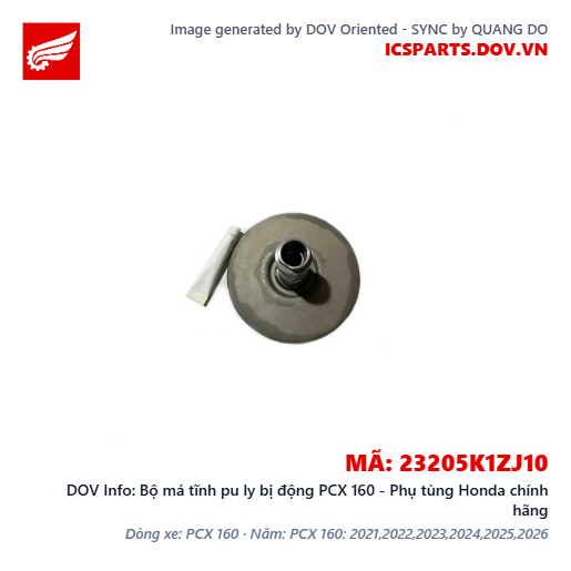 Bộ má tĩnh pu ly bị động PCX 160 - Phụ tùng Honda chính hãng