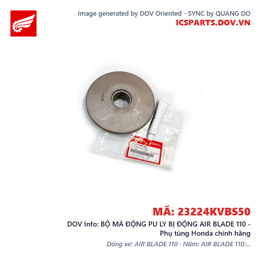 BỘ MÁ ĐỘNG PU LY BỊ ĐỘNG AIR BLADE 110 - Phụ tùng Honda chính hãng