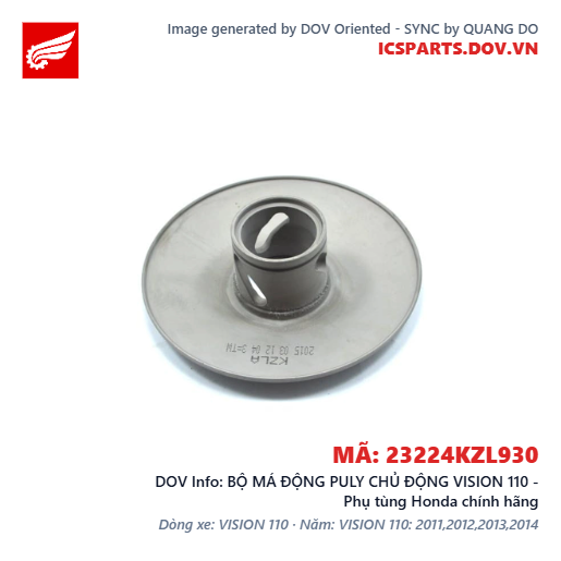 BỘ MÁ ĐỘNG PULY CHỦ ĐỘNG VISION 110 - Phụ tùng Honda chính hãng