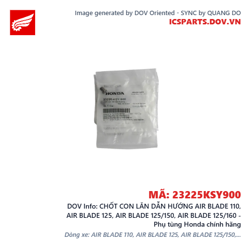 CHỐT CON LĂN DẪN HƯỚNG AIR BLADE 110, AIR BLADE 125, AIR BLADE 125/150, AIR BLADE 125/160 - Phụ tùng Honda chính hãng