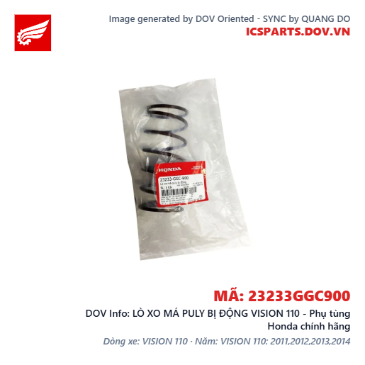 LÒ XO MÁ PULY BỊ ĐỘNG VISION 110 - Phụ tùng Honda chính hãng