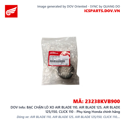 BẠC CHẶN LÒ XO AIR BLADE 110, AIR BLADE 125, AIR BLADE 125/150, CLICK 110 - Phụ tùng Honda chính hãng