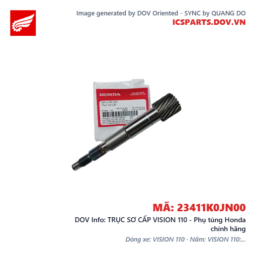 TRỤC SƠ CẤP VISION 110 - Phụ tùng Honda chính hãng
