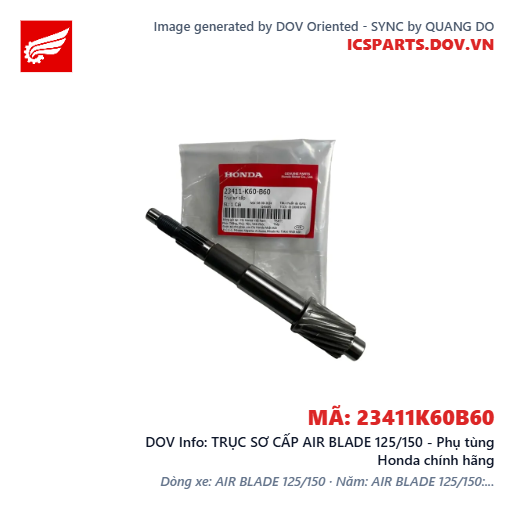 TRỤC SƠ CẤP AIR BLADE 125/150 - Phụ tùng Honda chính hãng