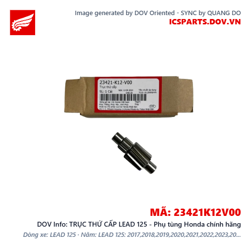 TRỤC THỨ CẤP LEAD 125 - Phụ tùng Honda chính hãng