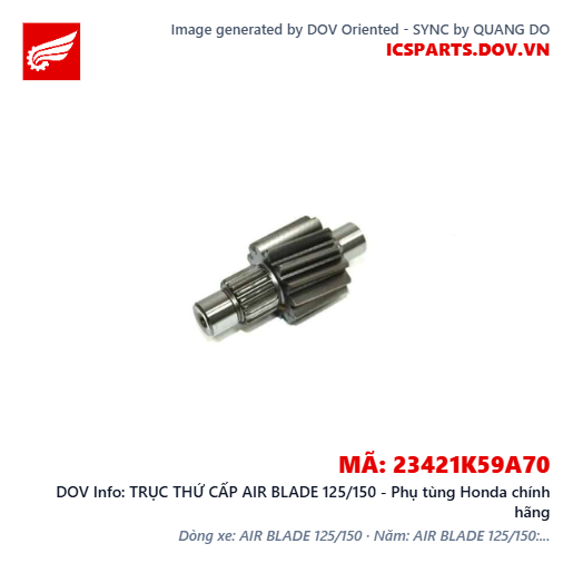 TRỤC THỨ CẤP AIR BLADE 125/150 - Phụ tùng Honda chính hãng