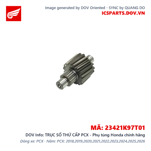 TRỤC SỐ THỨ CẤP PCX - Phụ tùng Honda chính hãng