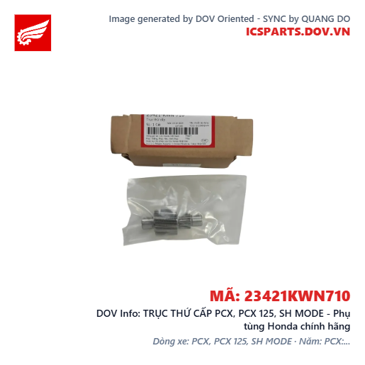 TRỤC THỨ CẤP PCX, PCX 125, SH MODE - Phụ tùng Honda chính hãng