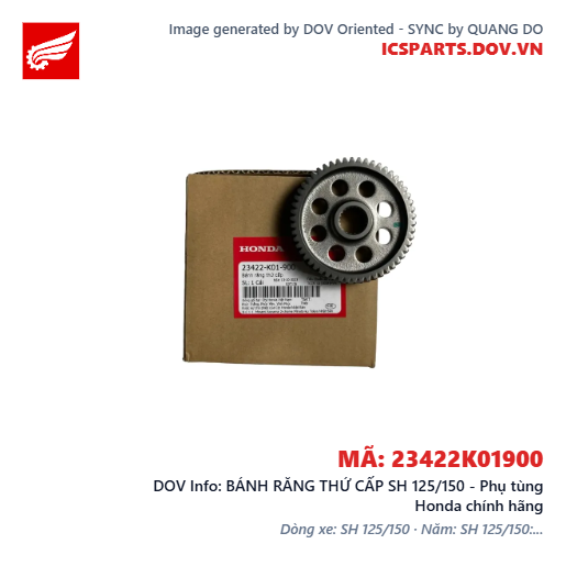 BÁNH RĂNG THỨ CẤP SH 125/150 - Phụ tùng Honda chính hãng