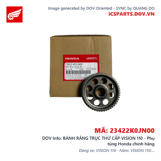 BÁNH RĂNG TRỤC THỨ CẤP VISION 110 - Phụ tùng Honda chính hãng