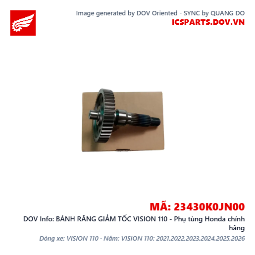 BÁNH RĂNG GIẢM TỐC VISION 110 - Phụ tùng Honda chính hãng