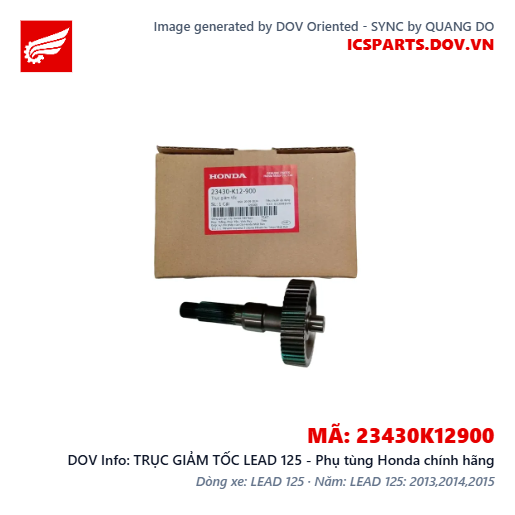 TRỤC GIẢM TỐC LEAD 125 - Phụ tùng Honda chính hãng